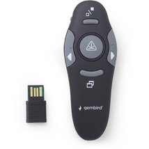 Gembird WP-L-01 Wireless Presenter Red Laser Black Gembird WP-L-01 Wireless Presenter Red Laser Black