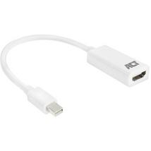 ACT AC7525 Mini DisplayPort male to HDMI-A female adapter 0,15m White ACT AC7525 Mini DisplayPort male to HDMI-A female adapter 0,15m White
