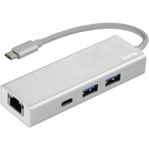 Hama USB 3.2 GEN1 TYPE-C HUB (2 USB, 1 USB TYPE-C) +LAN Hama USB 3.2 GEN1 TYPE-C HUB (2 USB, 1 USB TYPE-C) +LAN