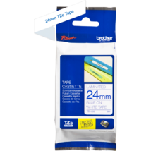 Brother TZe-253 laminált P-touch szalag (24mm) Blue on White - 8m Brother TZe-253 laminált P-touch szalag (24mm) Blue on White - 8m