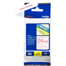 Brother TZe-252 laminált P-touch szalag (24mm) Red on White - 8m Brother TZe-252 laminált P-touch szalag (24mm) Red on White - 8m