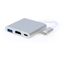 Gembird A-CM-HDMIF-02-SV USB type-C multi-adapter Silver Gembird A-CM-HDMIF-02-SV USB type-C multi-adapter Silver