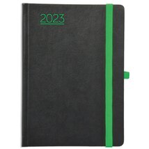 Kalendart Nero 2023-as N012 B6 heti beosztású fekete/zöld határidőnapló Kalendart Nero 2023-as N012 B6 heti beosztású fekete/zöld határidőnapló