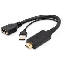 Gembird A-HDMIM-DPF-01 Active 4K HDMI to DisplayPort Adapter Black Gembird A-HDMIM-DPF-01 Active 4K HDMI to DisplayPort Adapter Black