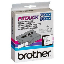 Brother TX-211 Laminált P-touch szalag (6mm) Black on White - 15m Brother TX-211 Laminált P-touch szalag (6mm) Black on White - 15m