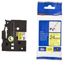 Brother TZE-FX651 laminált P-touch flexibilis szalag (24mm) Black on Yellow - 8m Brother TZE-FX651 laminált P-touch flexibilis szalag (24mm) Black on Yellow - 8m