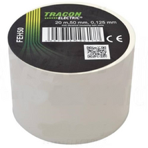 Tracon FEH50 20 mm x 50 m fehér szigetelőszalag