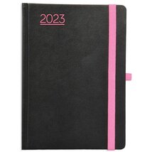 Kalendart Nero 2023-as N012 B6 heti beosztású fekete/pink határidőnapló