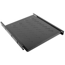 Lanberg AK-1007-B 19" 1U MÉLY:550mm MAX:60kg kihúzható fekete polc 4 ponton rögzített csavarral