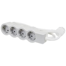 Legrand elosztó - 4 aljzat, 3m, fehér-szürke