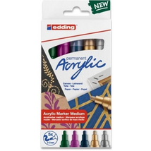 Edding 5100/5 M ünnepi metál színek ED5 5db-os akril marker készlet