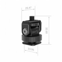 SMALLRIG Mini Cold Shoe to 1/4"-20 Screw Adapter 3577