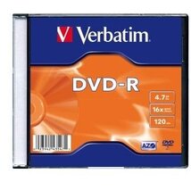 Verbatim DVD-R 4.7GB 16X AZO vékony tokban Verbatim DVD-R 4.7GB 16X AZO vékony tokban
