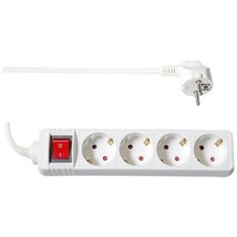 TOO PSW-415S 4 aljzat 1.5 méter 3x1.0mm2 fehér kapcsolós elosztó