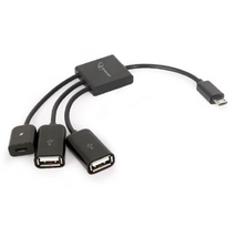 Gembird UHB-OTG-02 OTG 3-portos USB2.0 HUB Black