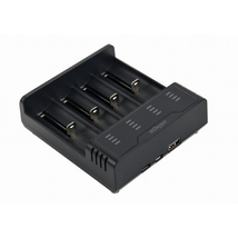Gembird BC-USB-02 Ni-MH + Li-ion Fast Battery Charger Black