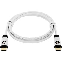 Oehlbach 130 Easy Connect 1,5m 4K High Speed fehér HDMI kábel ethernettel Oehlbach 130 Easy Connect 1,5m 4K High Speed fehér HDMI kábel ethernettel