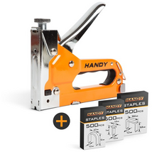 Handy 10442 tűzőgép + kiszedő eszköz + 3 féle kapocs kézi tűzőkapocs szett