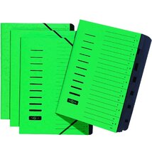 Pagna A4 7 rekeszes A-Z zöld rendezőmappa