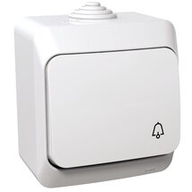 Schneider WDE000512 CEDAR PLUS csengőjellel IP44 fehér egypólusú nyomó Schneider WDE000512 CEDAR PLUS csengőjellel IP44 fehér egypólusú nyomó