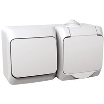 Schneider WDE000504 CEDAR PLUS váltókapcsolóval/IP44 fehér 2P+F csatlakozóaljzat Schneider WDE000504 CEDAR PLUS váltókapcsolóval/IP44 fehér 2P+F csatlakozóaljzat