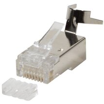RJ45 csatlakozó Cat6, Cat6A, Cat7, Cat7A kábelre, árnyékolt, 10db/csomag