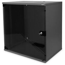 DIGITUS 19" 595x540x400 12U lapraszerelt üvegajtós fekete fali rack szekrény DIGITUS 19" 595x540x400 12U lapraszerelt üvegajtós fekete fali rack szekrény