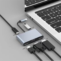 BLACKBIRD 5in1 Dokkoló USB-C - USB, PD, HDMI, VGA, DP BLACKBIRD 5in1 Dokkoló USB-C - USB, PD, HDMI, VGA, DP
