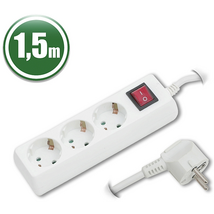 Delight Hálózati Elosztó Kapcsolóval 3DIN 1,5m White