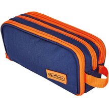 Herlitz dupla Neon kék/narancssárga tolltartó