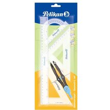 Pelikán 5 részes vonalzókészlet körzővel