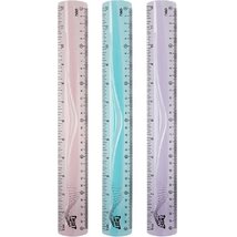 Deli Twist Me 30 cm-es egyenes vegyes színű hajlékony vonalzó