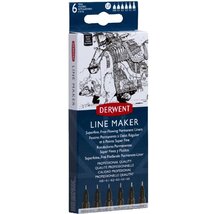 Derwent Line Marker fekete 6db 0,05/0,1/0,2/ 0,3/0,5/0,8 mm tűfilc készlet