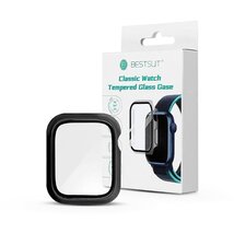 Haffner PT-6556 Apple Watch 7/Series 8 (41mm) fekete védőtok beépített edzett üveggel Haffner PT-6556 Apple Watch 7/Series 8 (41mm) fekete védőtok beépített edzett üveggel