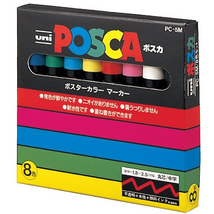 Uni POSCA PC-5M (magyar) 8db-os marker készlet