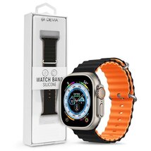 Devia ST381591 Apple Watch 38/40/41mm fekete/narancs szilikon sport szíj Devia ST381591 Apple Watch 38/40/41mm fekete/narancs szilikon sport szíj