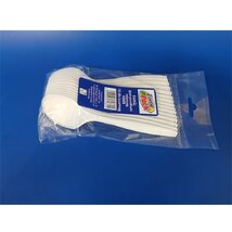 15330 15db/cs fehér újrahasználható PS műanyag kanál