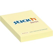 Stick'N 76x51 mm 100 lap pasztell sárga öntapadó jegyzettömb Stick'N 76x51 mm 100 lap pasztell sárga öntapadó jegyzettömb