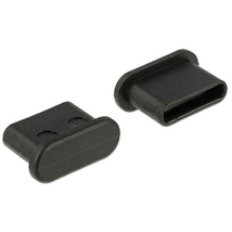 DELOCK Porvédő USB Type-C female fogantyú nélkül 10 db fekete DELOCK Porvédő USB Type-C female fogantyú nélkül 10 db fekete