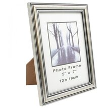 Antik 13x18cm ezüst képkeret