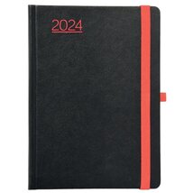 Kalendart Nero 2024-es N012 B6 heti beosztású fekete-piros határidőnapló Kalendart Nero 2024-es N012 B6 heti beosztású fekete-piros határidőnapló