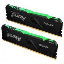 KINGSTON FURY Memória DDR4 16GB 3200MHz CL16 DIMM (Kit of 2) Beast RGB KINGSTON FURY Memória DDR4 16GB 3200MHz CL16 DIMM (Kit of 2) Beast RGB