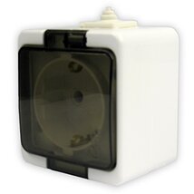 Anco 321343 Junior átlátszó csapófedeles IP44 fehér földelt dugaszolóaljzat Anco 321343 Junior átlátszó csapófedeles IP44 fehér földelt dugaszolóaljzat