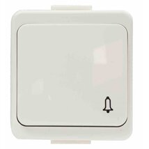 Anco 321353 Junior falon kívüli IP44 fehér nyomókapcsoló csengő jellel Anco 321353 Junior falon kívüli IP44 fehér nyomókapcsoló csengő jellel