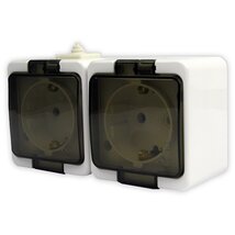 Anco 321346 Junior átlátszó csapófedeles IP44 fehér 2-es földelt dugaszolóaljzat Anco 321346 Junior átlátszó csapófedeles IP44 fehér 2-es földelt dugaszolóaljzat