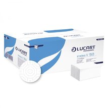 Lucart Strong 2 rétegű 150 lap 20 csom/doboz V hajtogatott kéztörlő Lucart Strong 2 rétegű 150 lap 20 csom/doboz V hajtogatott kéztörlő