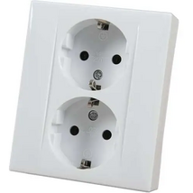 Anco 321100 Evian 2-es fehér földelt dugalj