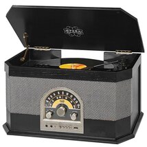 Trevi TT 1040 E USB/Bluetooth fekete retro bakelit lemezjátszó Trevi TT 1040 E USB/Bluetooth fekete retro bakelit lemezjátszó