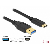 DELOCK kábel USB 3.2 Gen 2 Type-A > USB Type-C 2m DELOCK kábel USB 3.2 Gen 2 Type-A > USB Type-C 2m