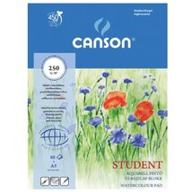 Canson Student A5 250g-os 10 lapos ragasztott finoman texturált akvarellblokk